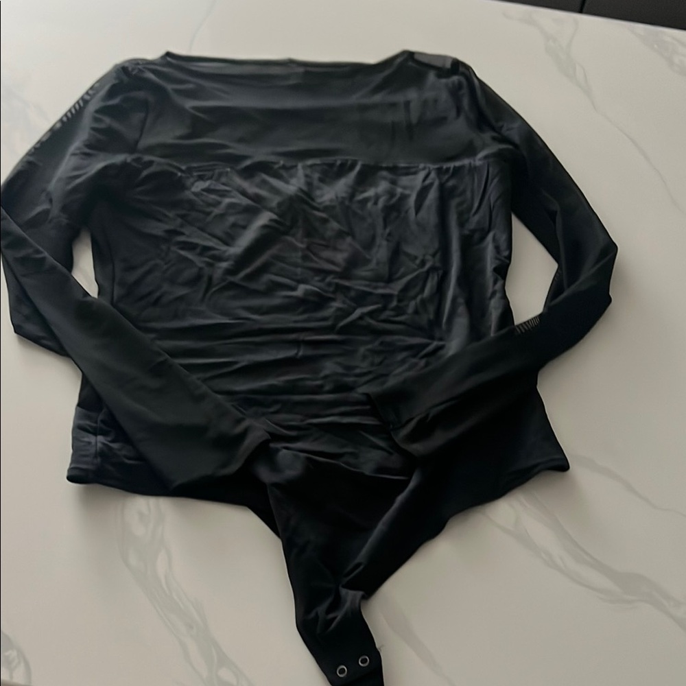 Abercrombie & Fitch Black Long Sleeve Bodysuit